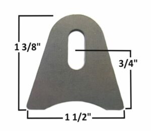 AA-559-B Rear Wing Mounting Tab, 1/4" x 1/2" Slot