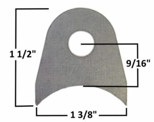 AA-560-B Radius Tab, 3/8" Hole