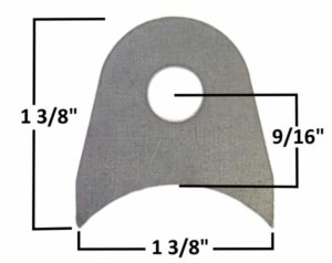 AA-561-A Radius Tab, 1/4" Hole
