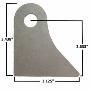 LZ-50-B Upper A-Arm Mount, 3/16" Steel, 1/2" Hole, 3.438" Tall