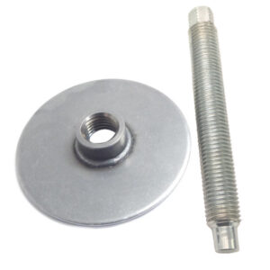 Weight jack kit component with threaded bolt and base plate for vehicle support.