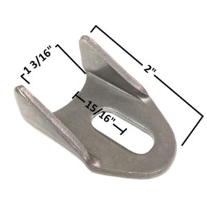 AA-058-B 90 Degree Gusset Tab, 3/8" X 1" Slot
