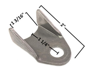 AA-058-D 90 Degree Gusset Tab, 1/2" Hole
