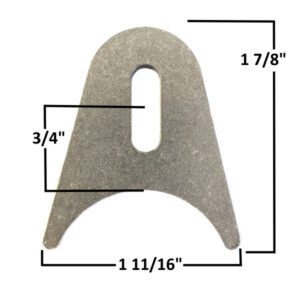 AA-673-A Slotted Radius Tab, Fits 1 1/2" Tubing