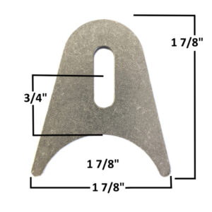 AA-674-A Slotted Radius Tab, Fits 1 3/4" Tubing