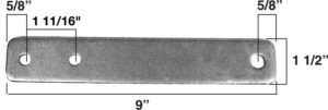 AA-306-A Flat Flag Bracket/ Strap