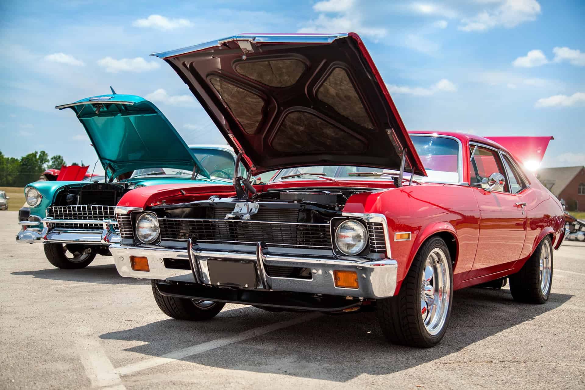 High-quality car engines displayed at automotive event, emphasizing craftsmanship and automotive manufacturing.