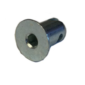 Aluminum CNC machined component with precise cutouts, ideal for industrial machinery parts.