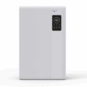 The Aerovex Systems Dual Core Wall Mount Air Purifier is a white, rectangular unit with a ribbed texture, digital display reading “88.8,” control buttons on the upper right, and “aerovex systems” logo above the panel. Read more at Aerovex Systems (aerovexsystems.com)