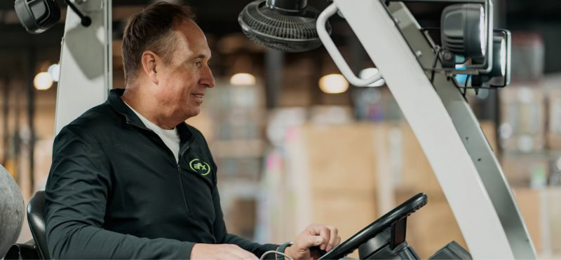 ownder driving forklift