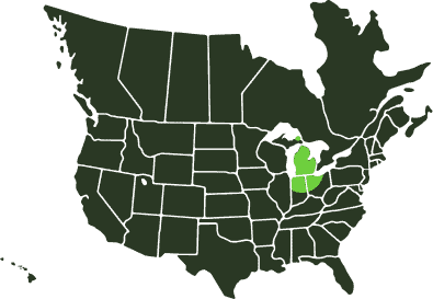 service map with michigan