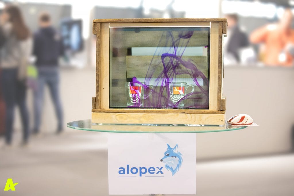 Eventfotograf Stuttgart- Alexander Klarmann - Eventfotografie in der Messe Stuttgart für das Karlsruher Startup Alopex, die ein transparentes Display vorgestellt haben