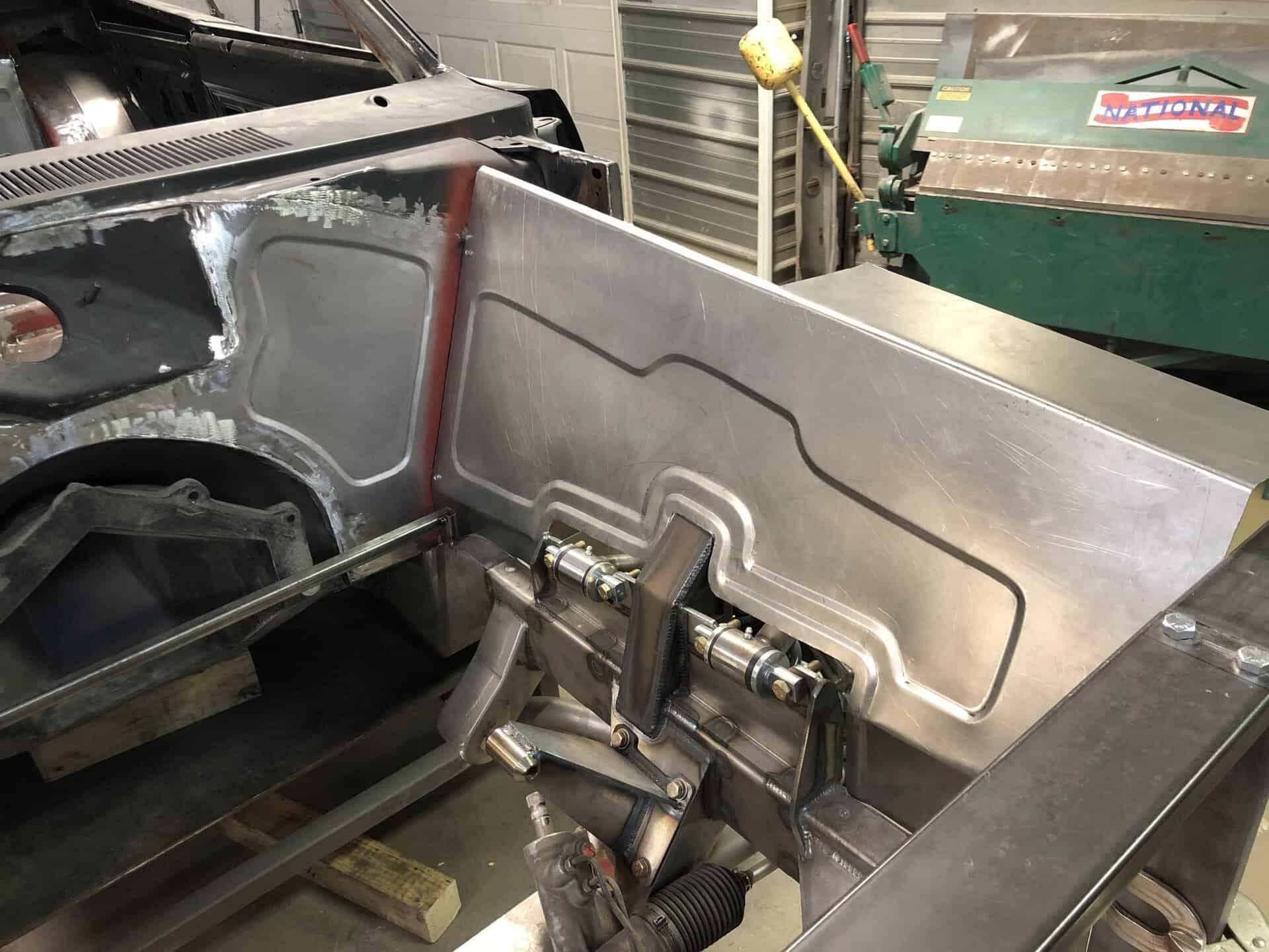 Metalwork and fabrication for a classic 1968 Dodge Charger restoration.