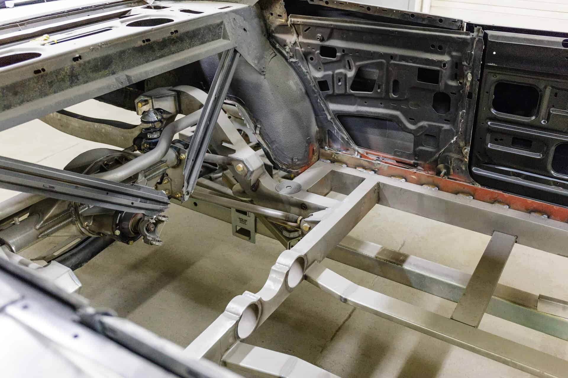 Restoring a 1968 Dodge Charger with new chassis and engine bay.
