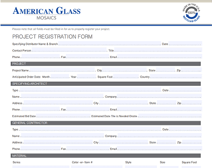 Project Registration Form