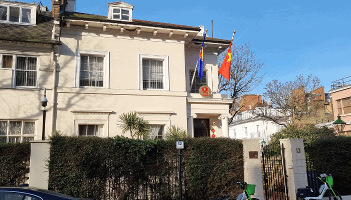 Embassy of S.R. Vietnam in London 12-14 Victoria Road