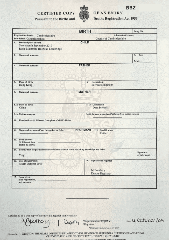 Apostille for Birth Certificate