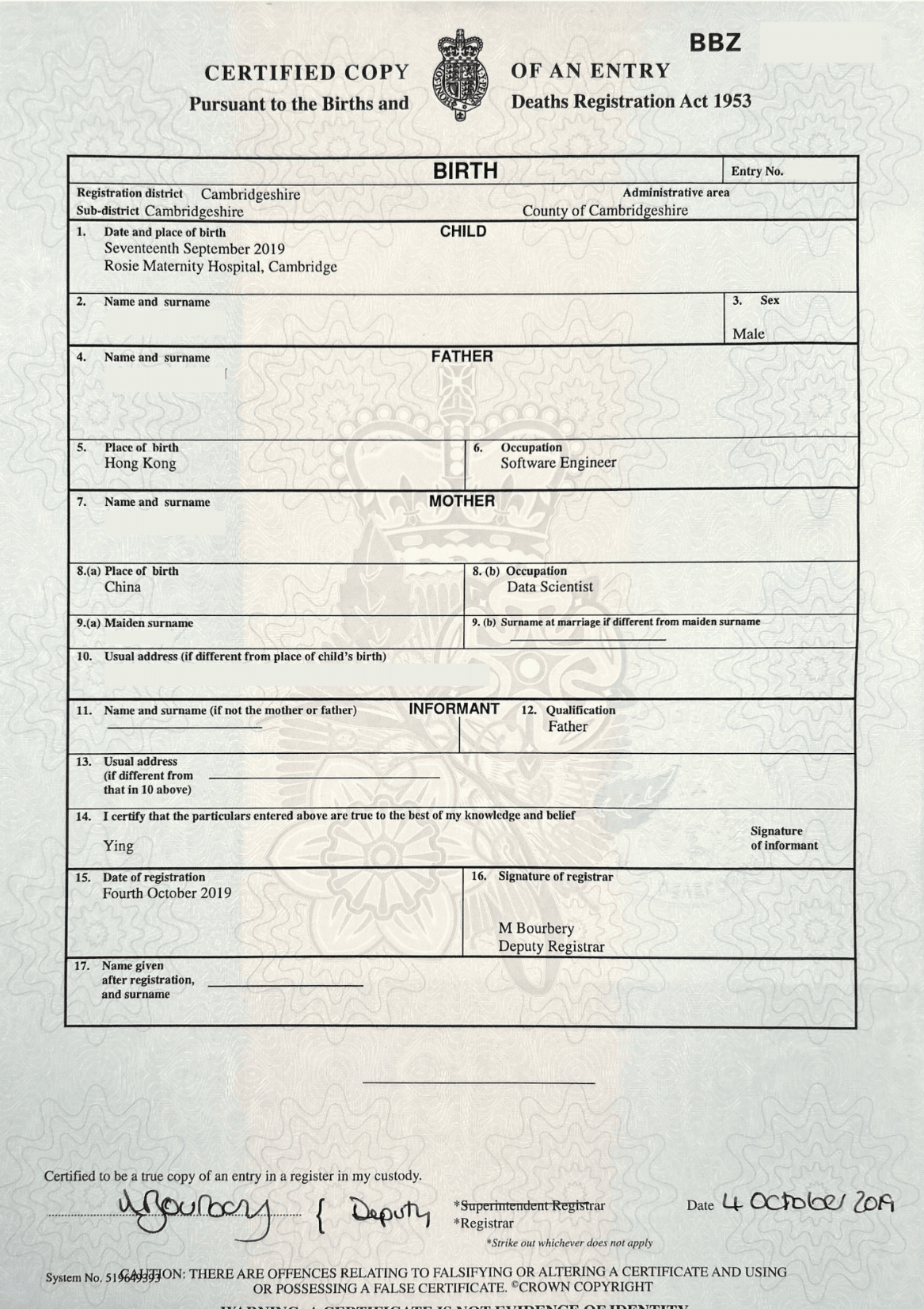 Apostille for Birth Certificate