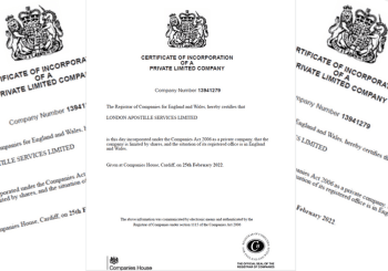 UK Certificate of Incorporation