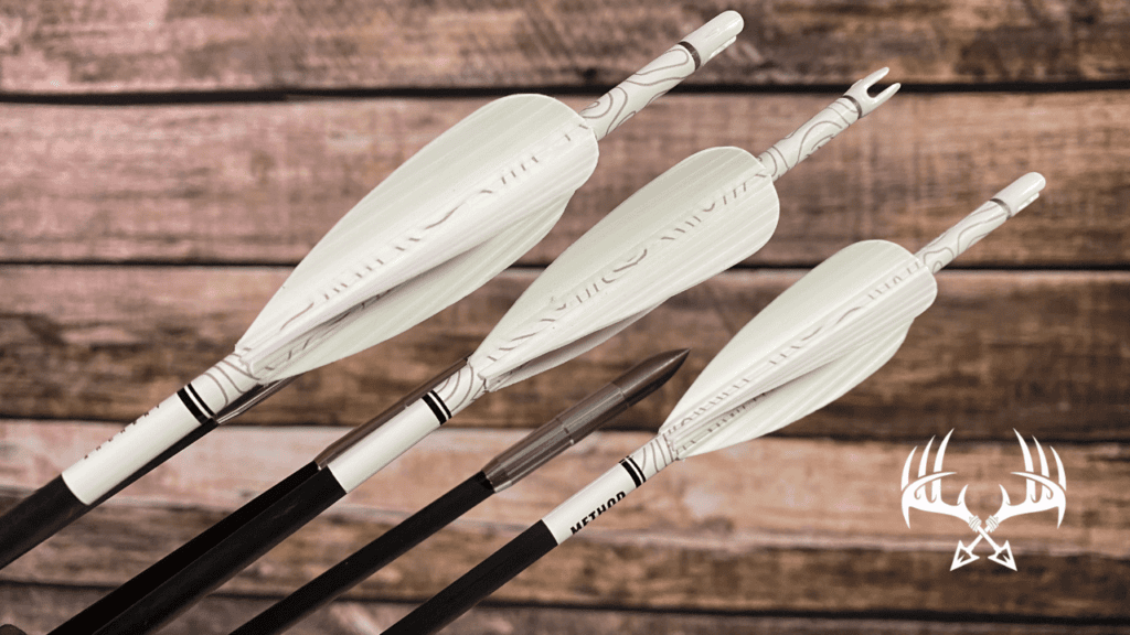 Right helical 4-fletch heavy arrows.