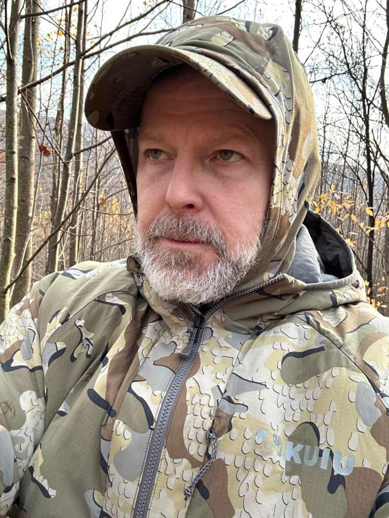 Mike wearing the Kuiu Kenai Hooded Jacket