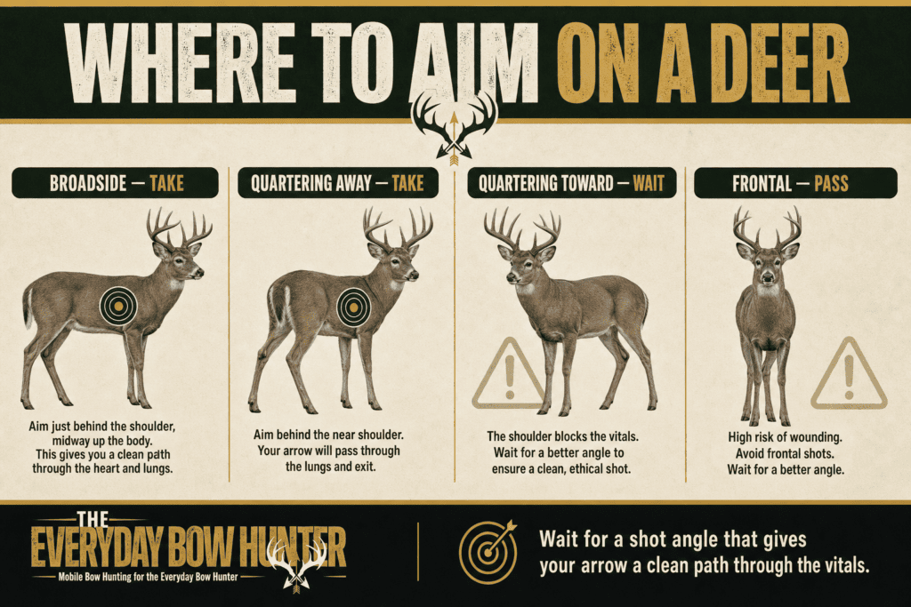 Where to aim on a deer when bow hunting