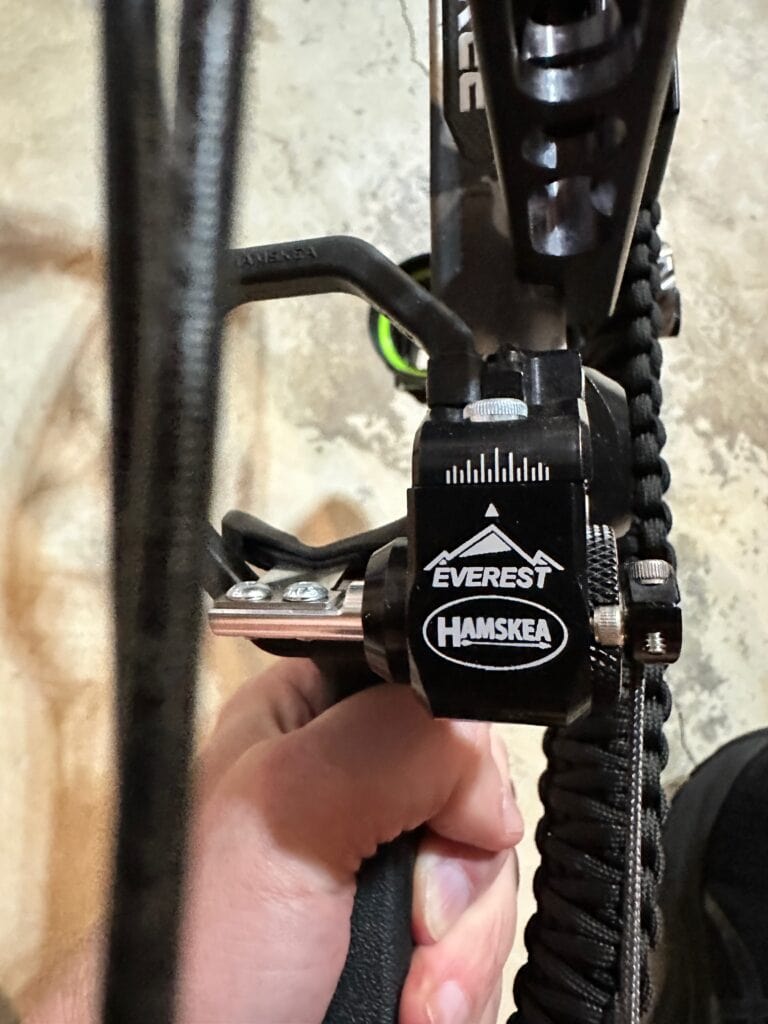 Hamskea Everest limb-driven drop-away arrow rest mounted on my hunting bow