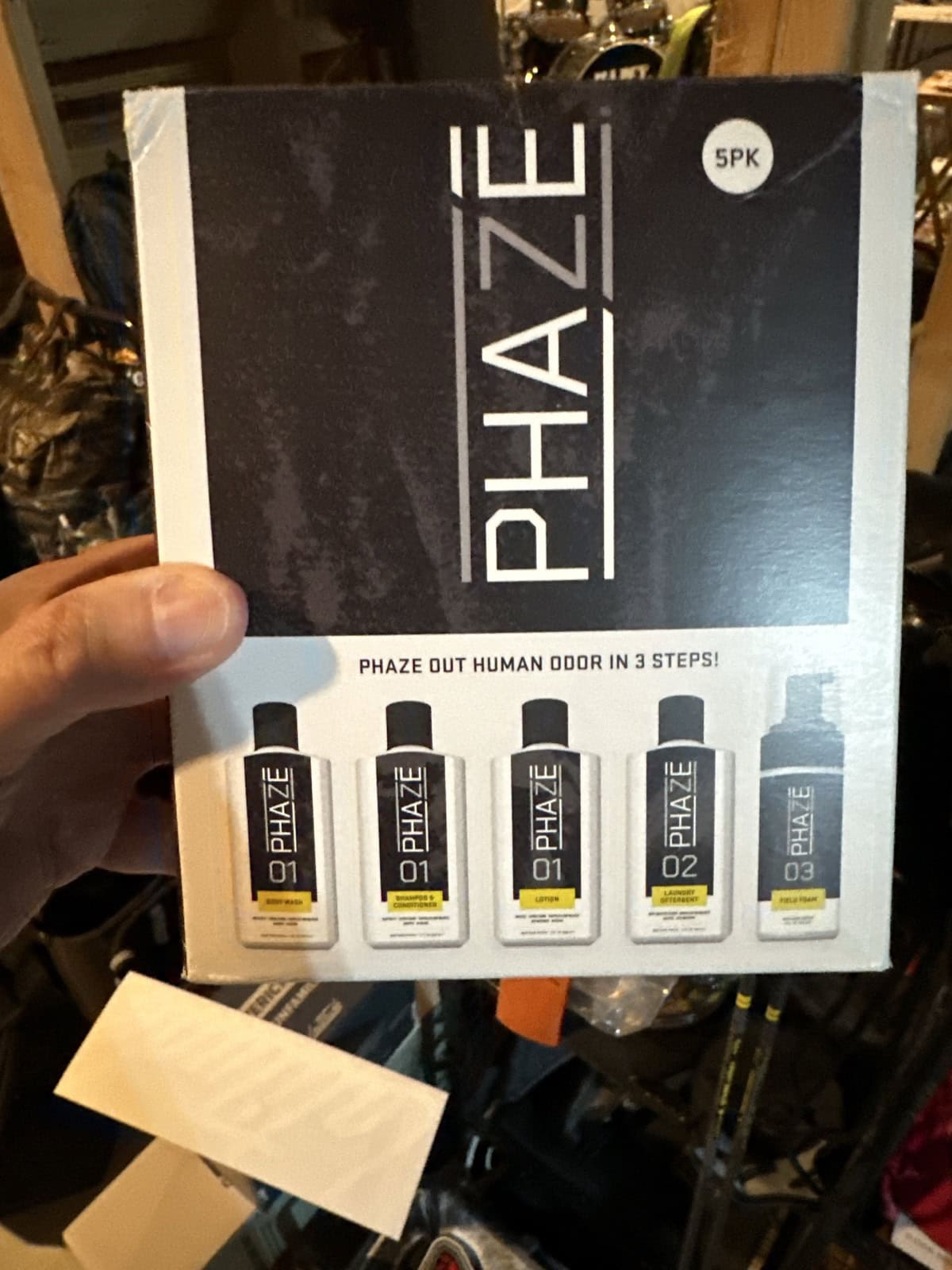 PHAZE five-piece human odor-control system
