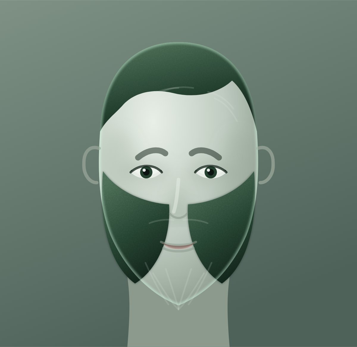 Diagram of a hulihee shown on a square face