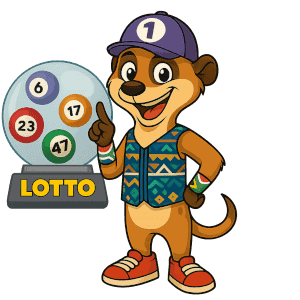 betline-lucky-categories-300x300 Image of Lucky the Meerkat pointing at lotto balls.