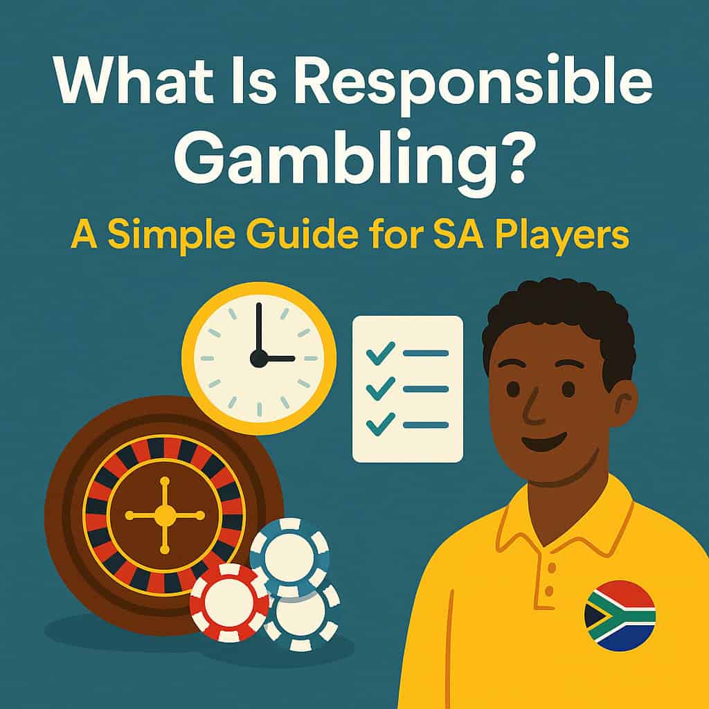 Illustration showing responsible gambling for South African players. What is responsible gambling