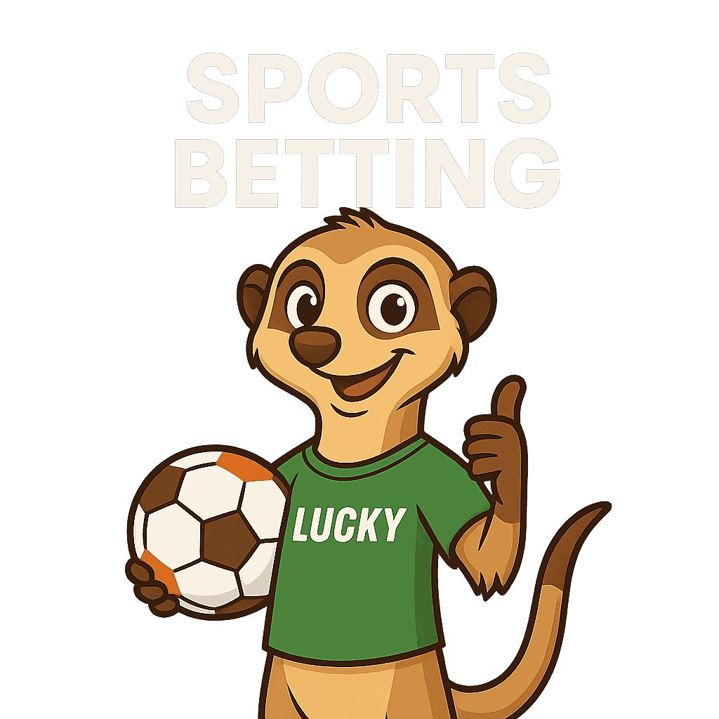 betline-sports-betting-cat-page-za Lucky the meerkat mascot holding a soccer ball promoting sports betting South Africa