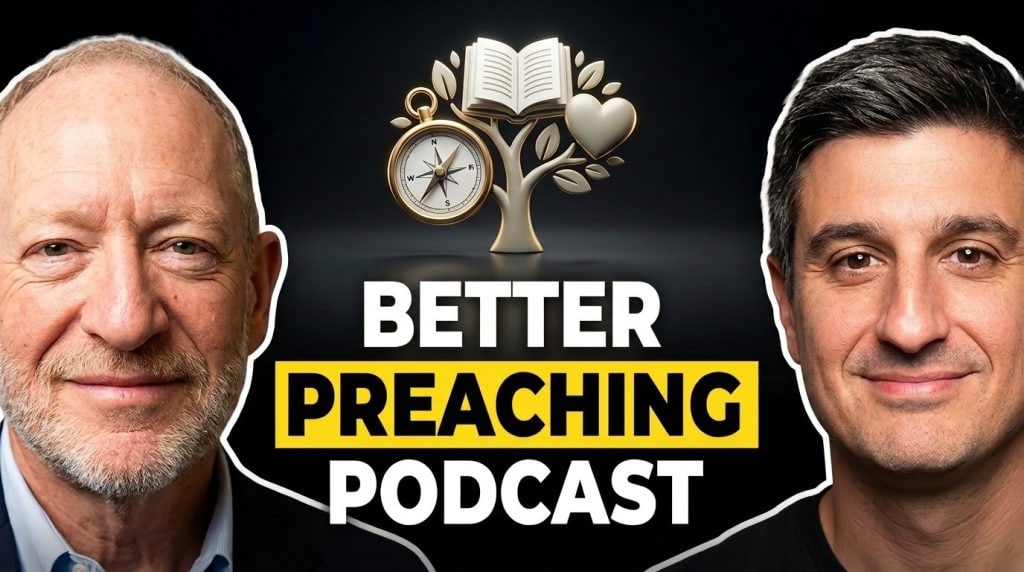 Podcast cover featuring two men and a logo with a tree, book, and heart.