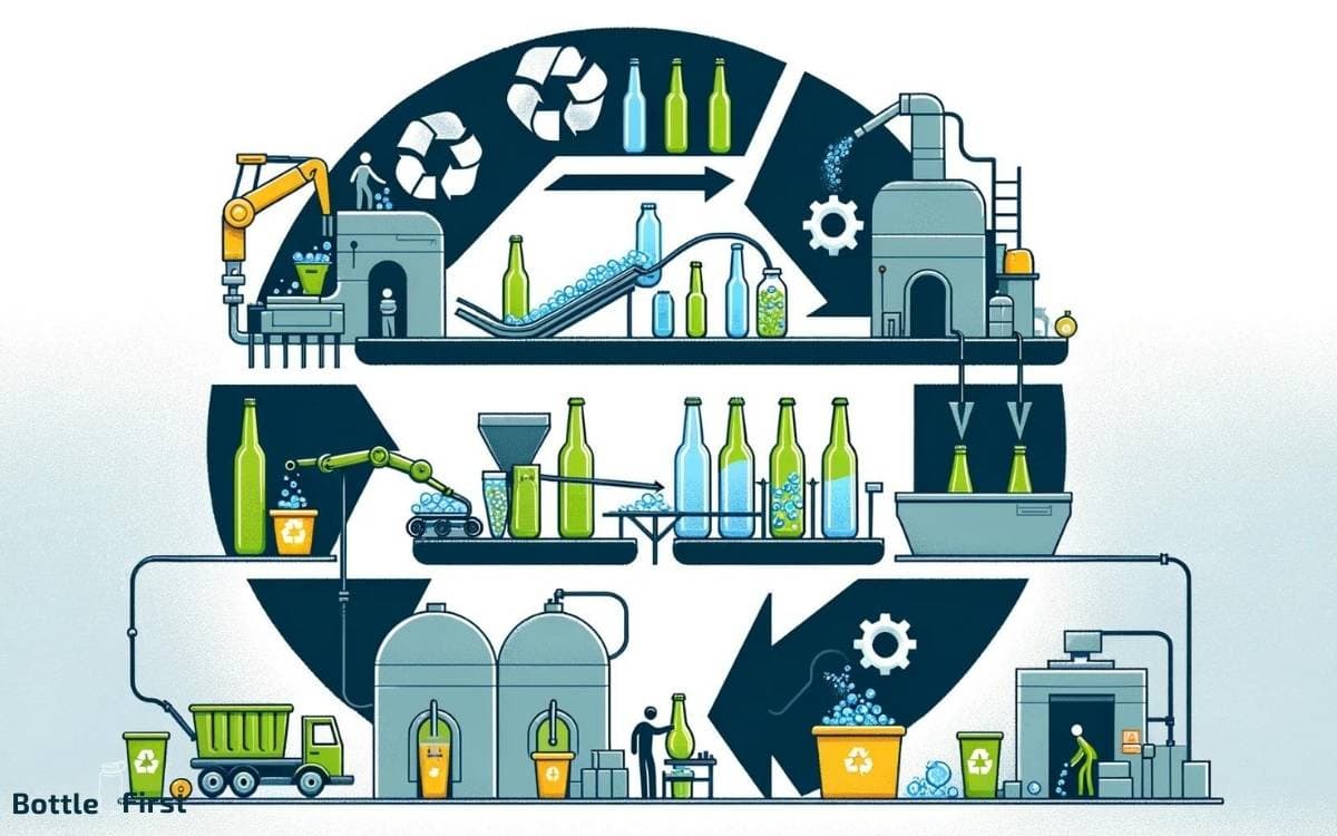 the recycling process of glass bottles