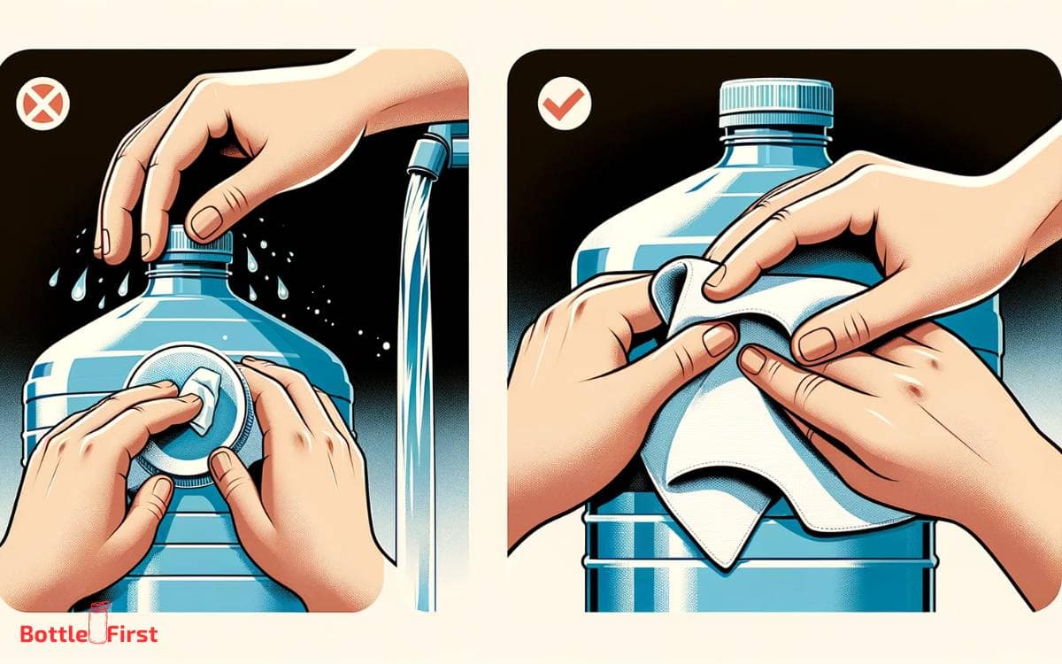 Wipe The Bottle Opening And Cap With A Clean Cloth Or Paper Towel