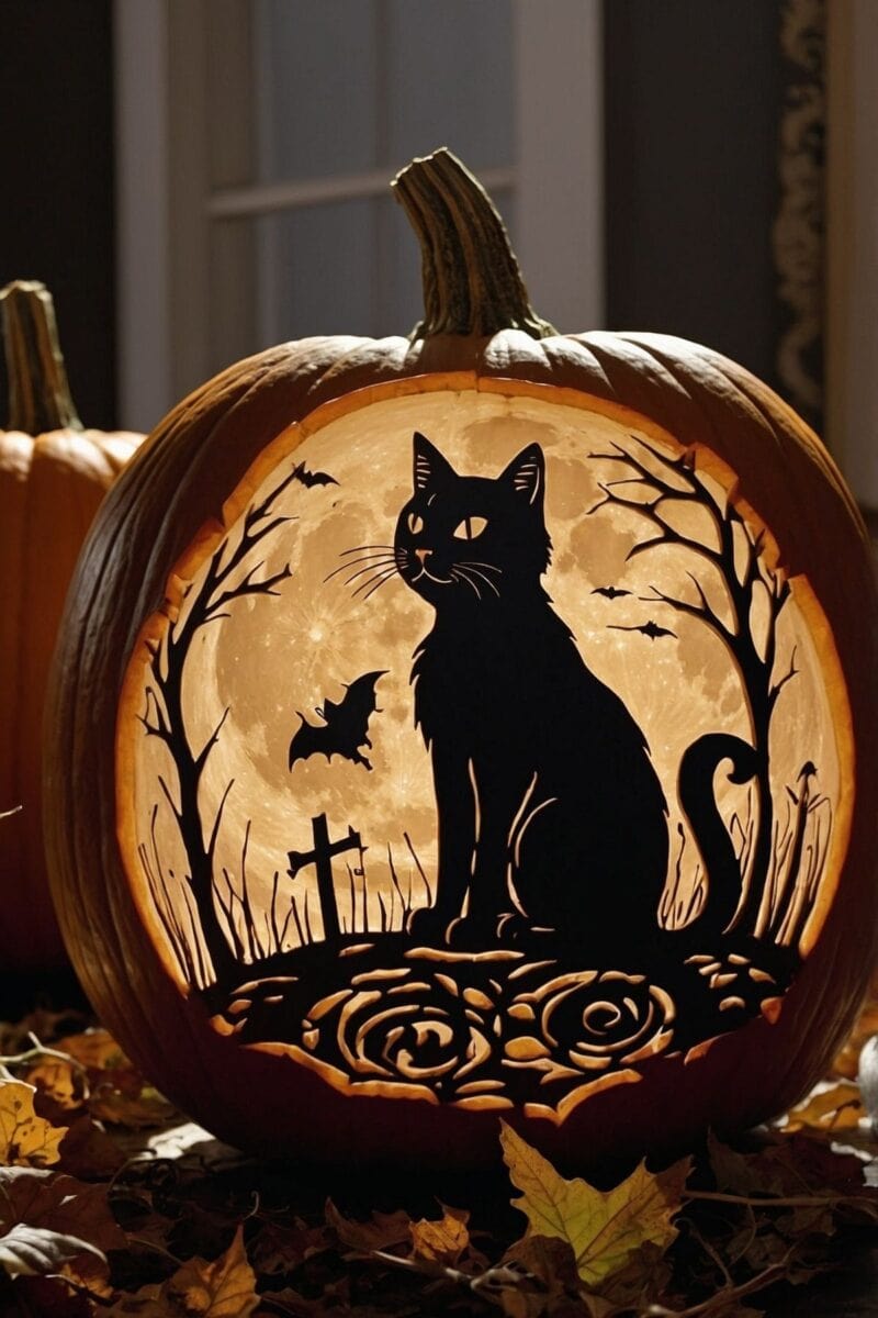 Black Cat Silhouette ()