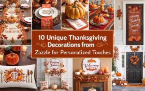 Unique Thanksgiving Decorations from Zazzle for Personalized Touches