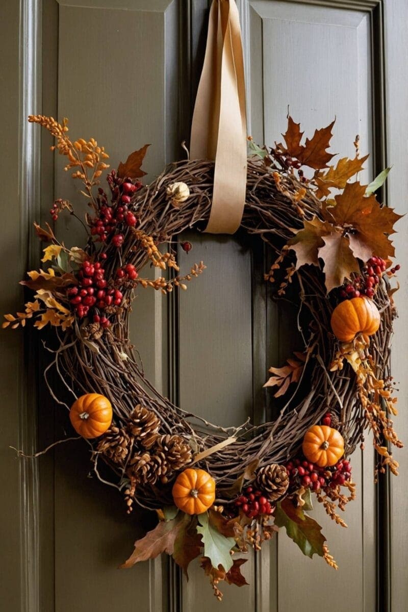 Wreaths With Fall Foliage ()
