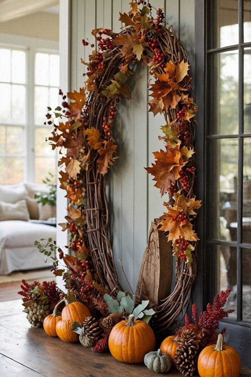 Wreaths With Fall Foliage ()
