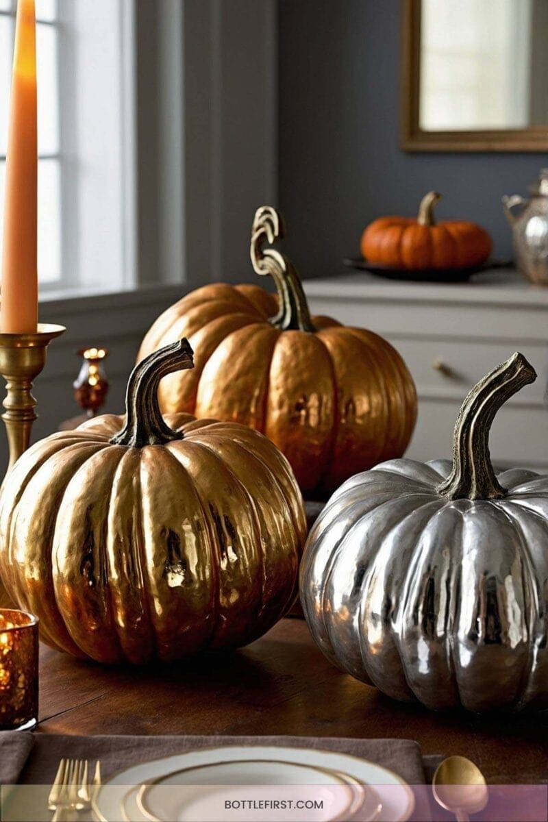 12. Metallic Pumpkin Decor 1