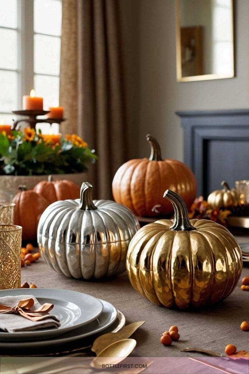 12. Metallic Pumpkin Decor 2