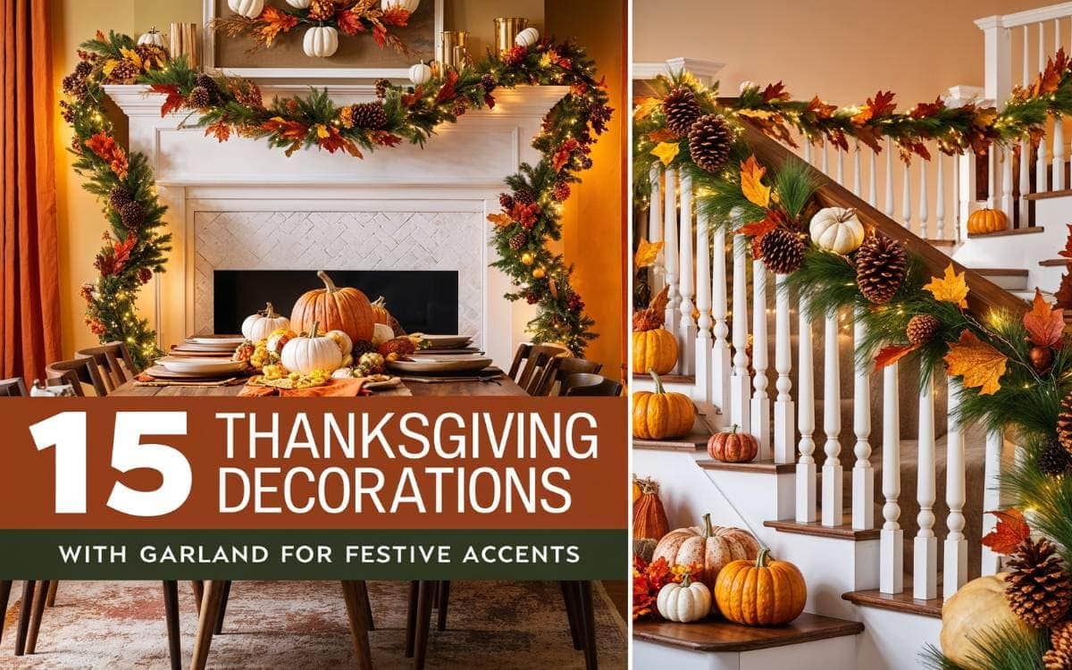 Thanksgiving Decorations with Garland for Festive Accents