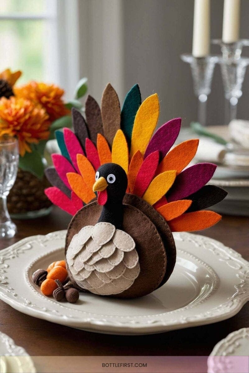 17. Felt Turkey Decorations 1