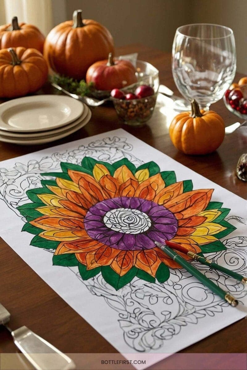 17. Thanksgiving Placemat Coloring 1