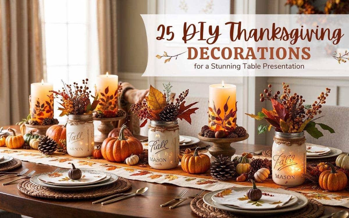25 DIY Thanksgiving Decorations for a Stunning Table Presentation