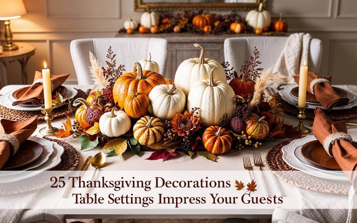 25 Thanksgiving Decorations for Table Settings to Impress Your Guests