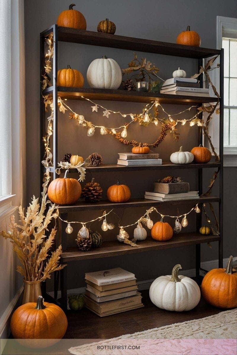 Bookshelf Garland Styling
