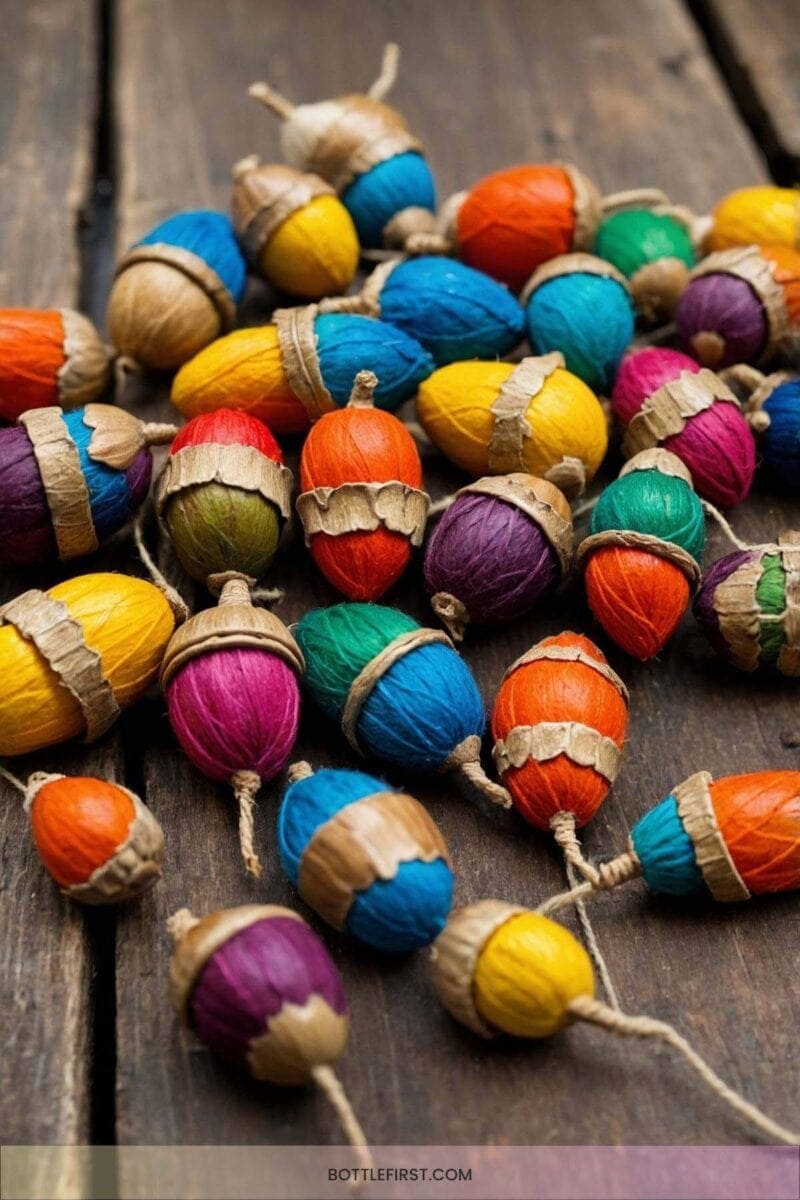 Painted Acorn Garland