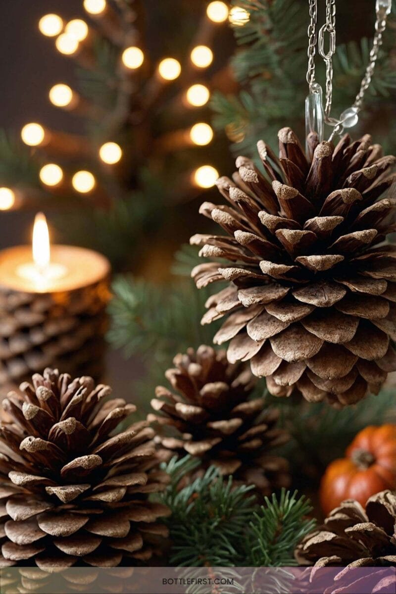Pinecone Chandelier Decorations