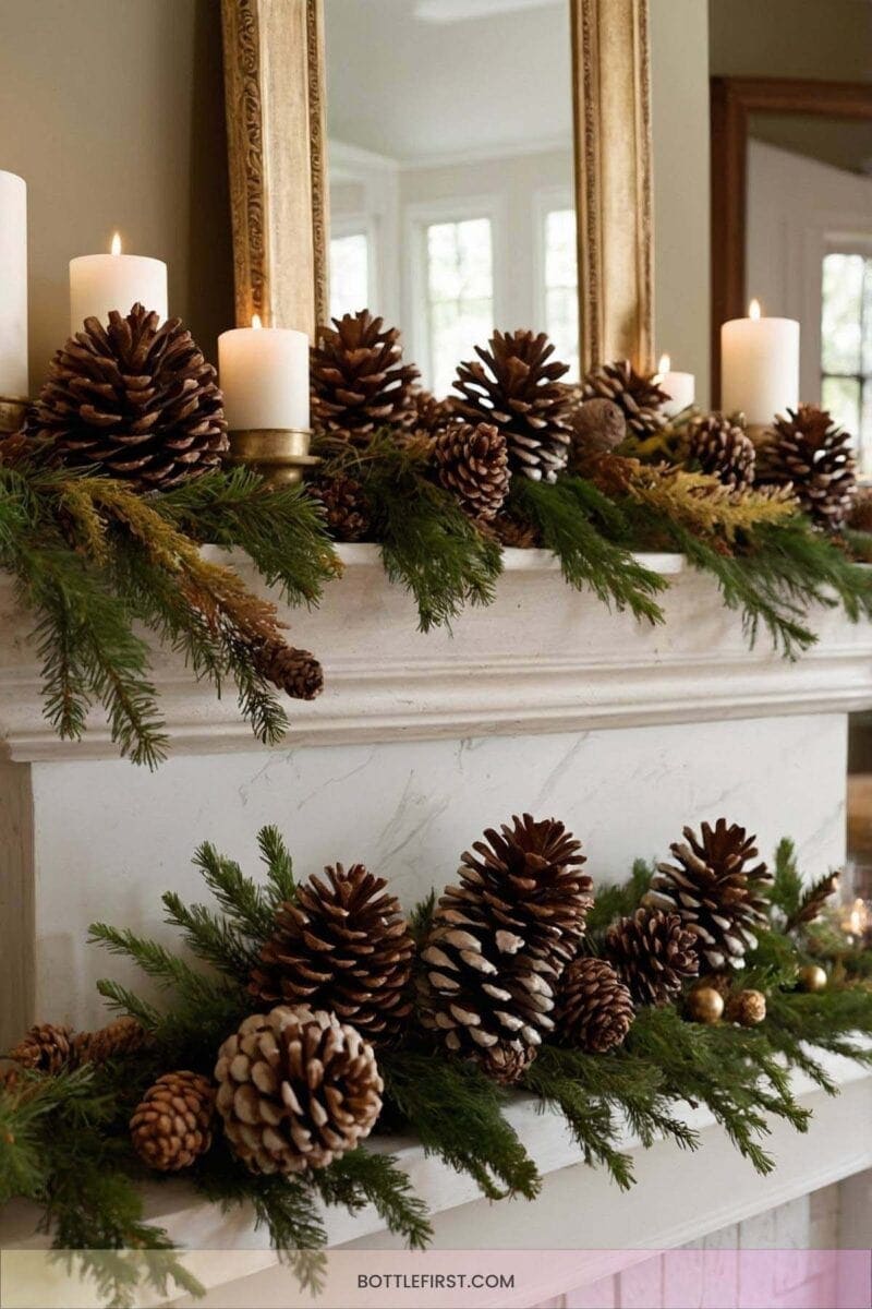 Pinecone Mantel Decorations
